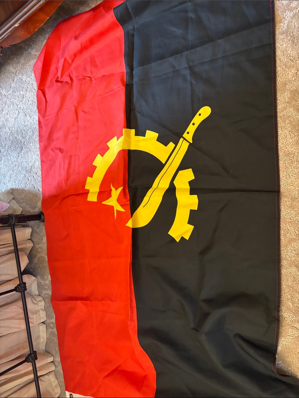 Angola Flag  - Red, Black & Yellow